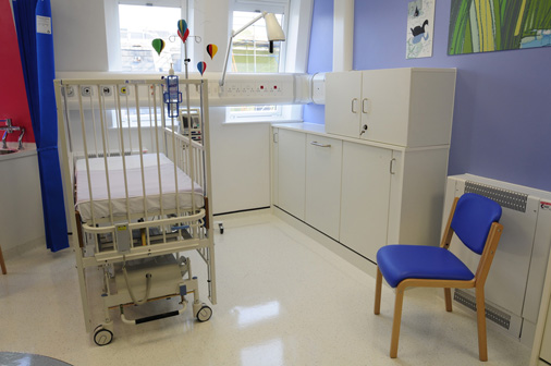 Alder Hey children's Hospital - 'Wiskaway'® 7500H Wallbed with matching 7600H locker - closed