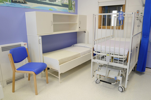 Alder Hey children's Hospital - 'Wiskaway'® 7500H Wallbed with matching 7600H locker - closed