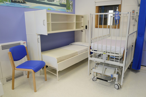 Alder Hey children's Hospital - 'Wiskaway'® 7500H Wallbed with matching 7600H locker - closed